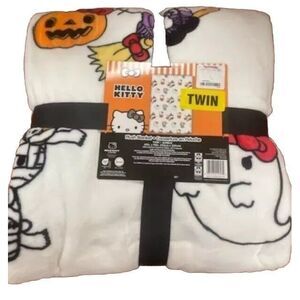 Hello Kitty Halloween BLANKET Ghost Mummy Witch Plush Twin NWT RARE